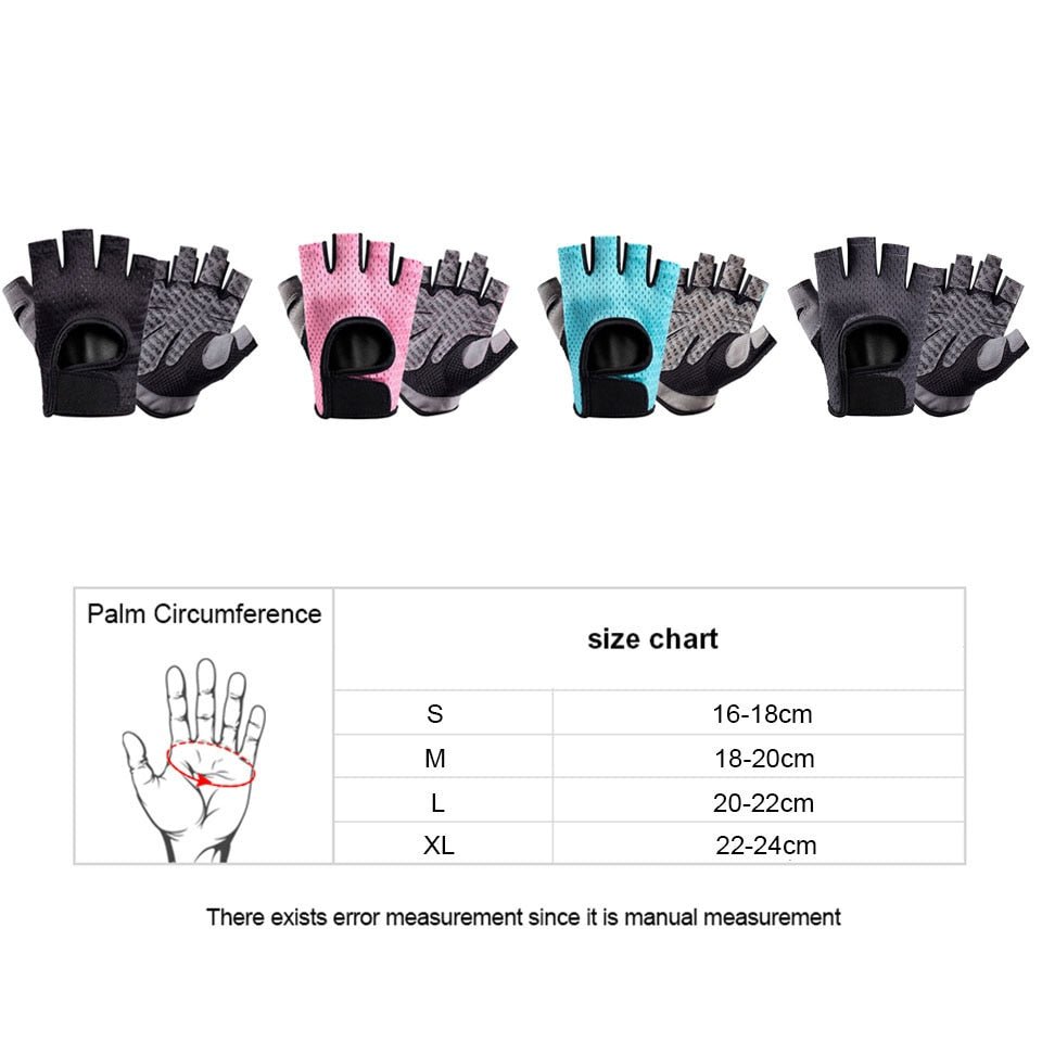 Loogdeel Breathable Fitness Gloves Silicone Palm Hollow Back Gym Gloves Weightlifting Workout Dumbbell Crossfit Bodybuilding - Yallafit 0