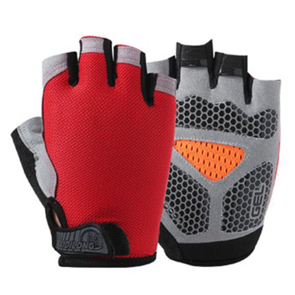 Loogdeel Breathable Fitness Gloves Silicone Palm Hollow Back Gym Gloves Weightlifting Workout Dumbbell Crossfit Bodybuilding - Yallafit 0