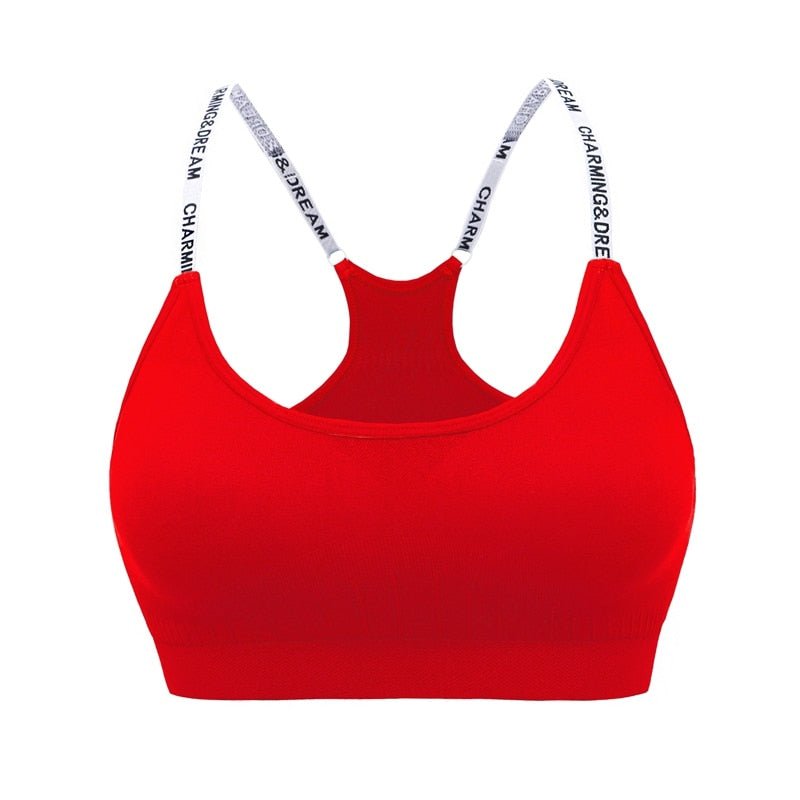 MAIJION Women Absorb Sweat Breathable Sports Bra Shockproof Padded Athletic Running Fitness Yoga Bra Top Seamless Sport Tops - Yallafit 0