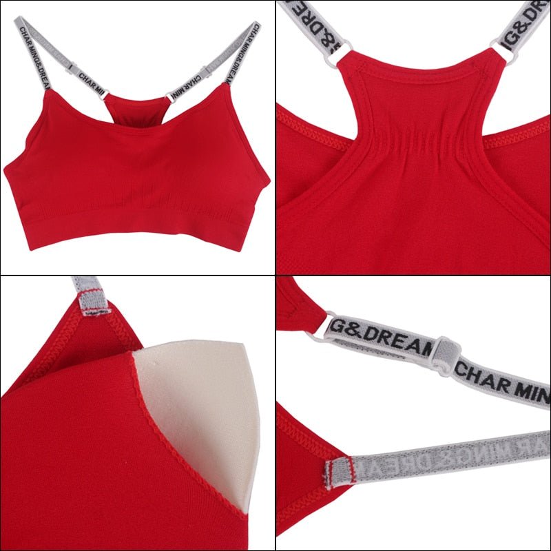 MAIJION Women Absorb Sweat Breathable Sports Bra Shockproof Padded Athletic Running Fitness Yoga Bra Top Seamless Sport Tops - Yallafit 0