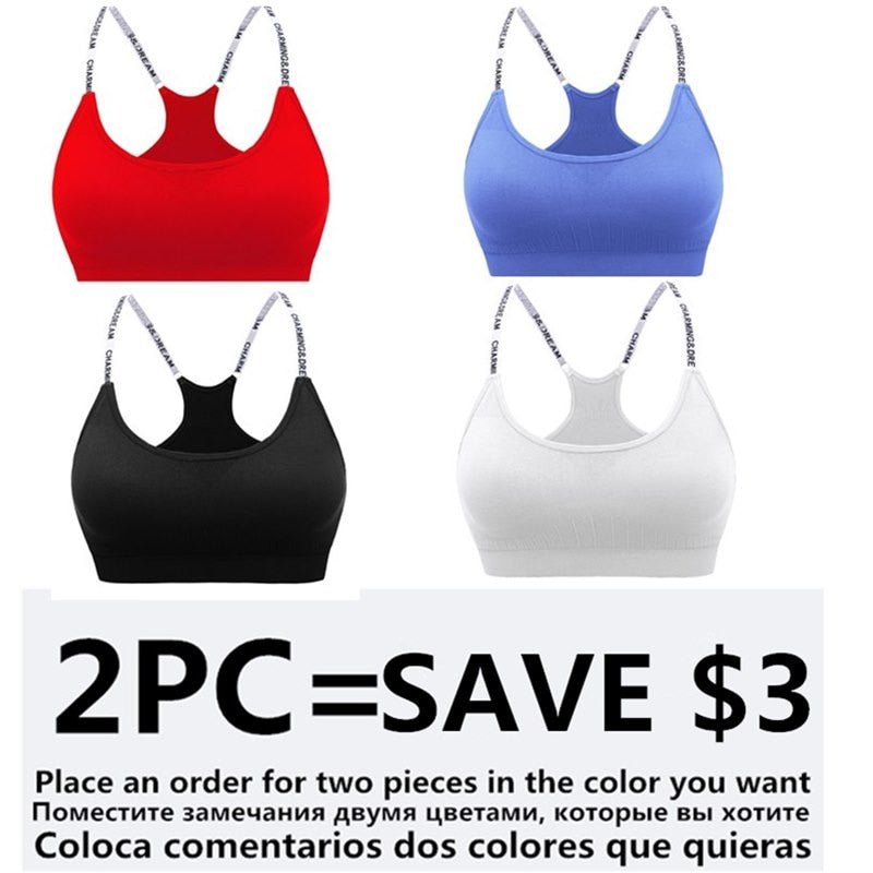 MAIJION Women Absorb Sweat Breathable Sports Bra Shockproof Padded Athletic Running Fitness Yoga Bra Top Seamless Sport Tops - Yallafit 0