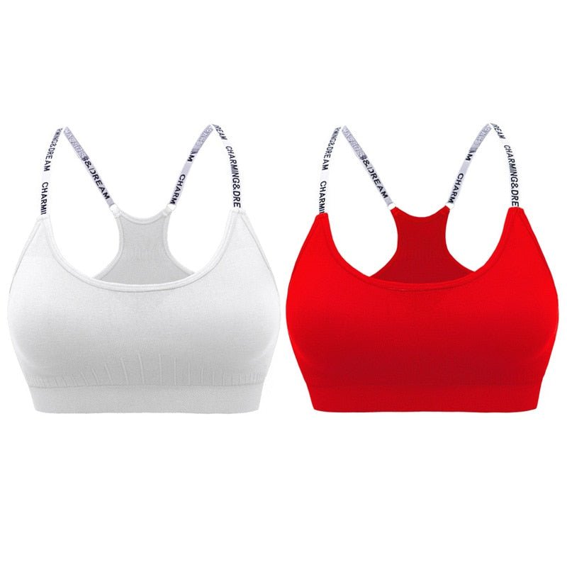MAIJION Women Absorb Sweat Breathable Sports Bra Shockproof Padded Athletic Running Fitness Yoga Bra Top Seamless Sport Tops - Yallafit 0