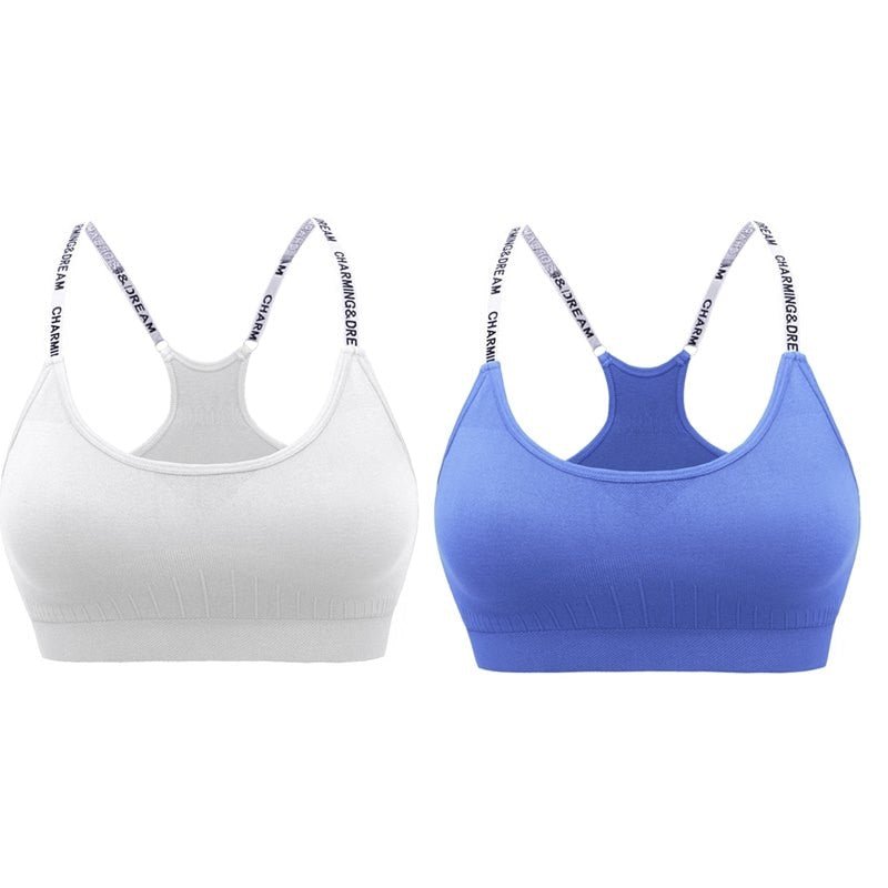 MAIJION Women Absorb Sweat Breathable Sports Bra Shockproof Padded Athletic Running Fitness Yoga Bra Top Seamless Sport Tops - Yallafit 0