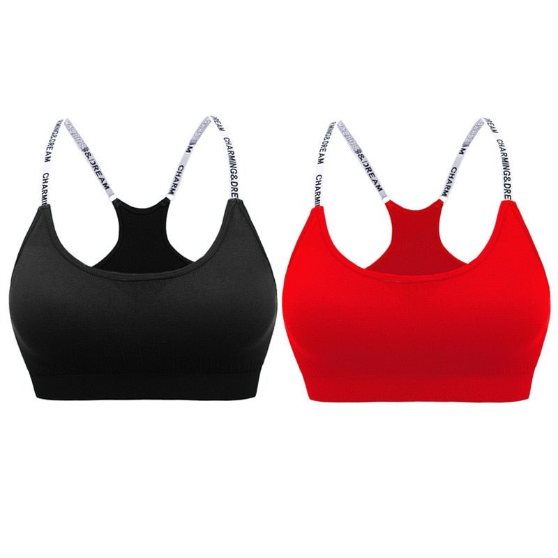 MAIJION Women Absorb Sweat Breathable Sports Bra Shockproof Padded Athletic Running Fitness Yoga Bra Top Seamless Sport Tops - Yallafit 0