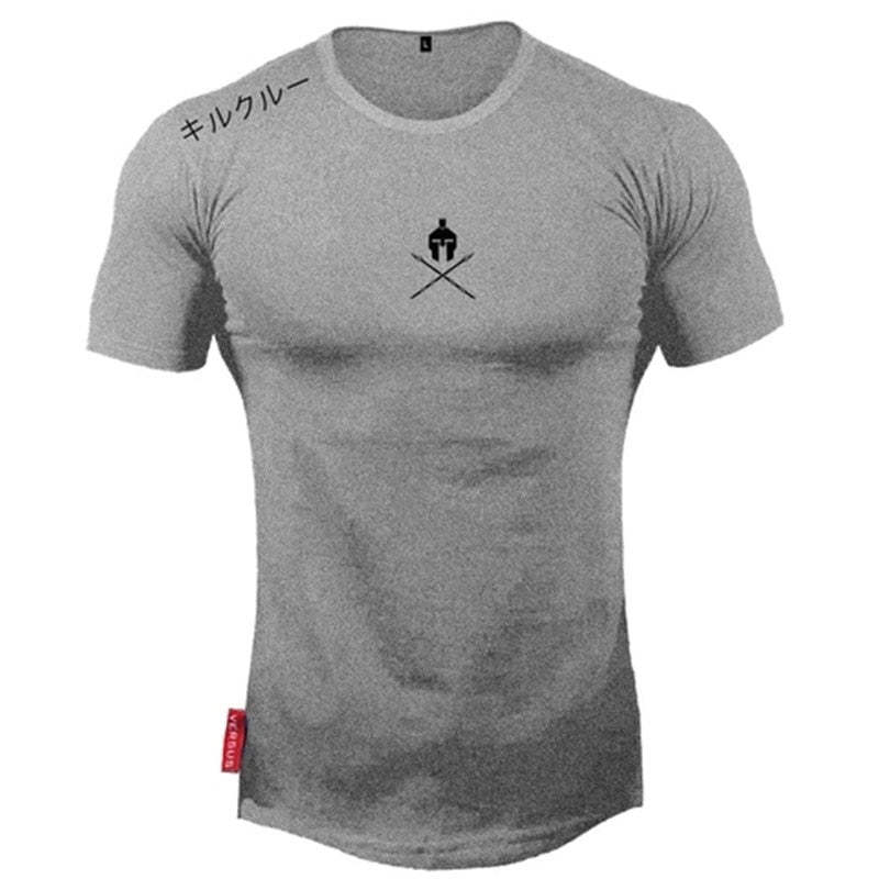 Men T Shirts Fashion Summer Bodybuilding Letter Printed Tshirt Men GYM Fitness Workout O-Neck Show Muscle - Yallafit 0