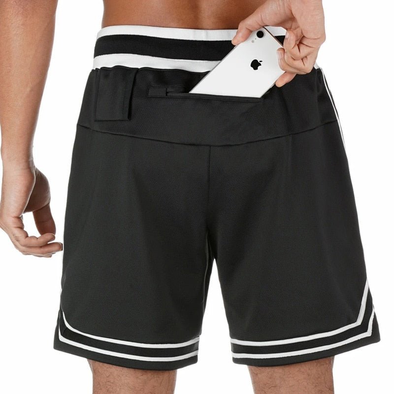 Men's fashion shorts outdoor running fitness pants casual quick-drying sports pants built-in pocket brand men's shorts - Yallafit 0