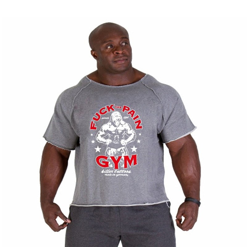 Men's T Shirts Fitness Men Bodybuilding Shirt Batwing Sleeve Rag shirt Gym Fitness Muscle Running T shirt - Yallafit