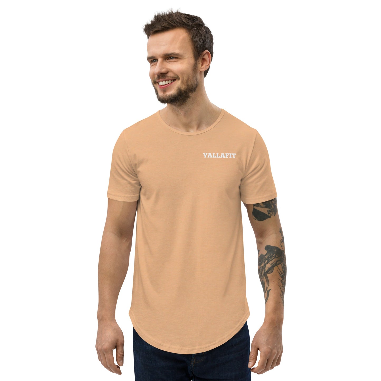 Men's Curved Hem T-Shirt - Yallafit