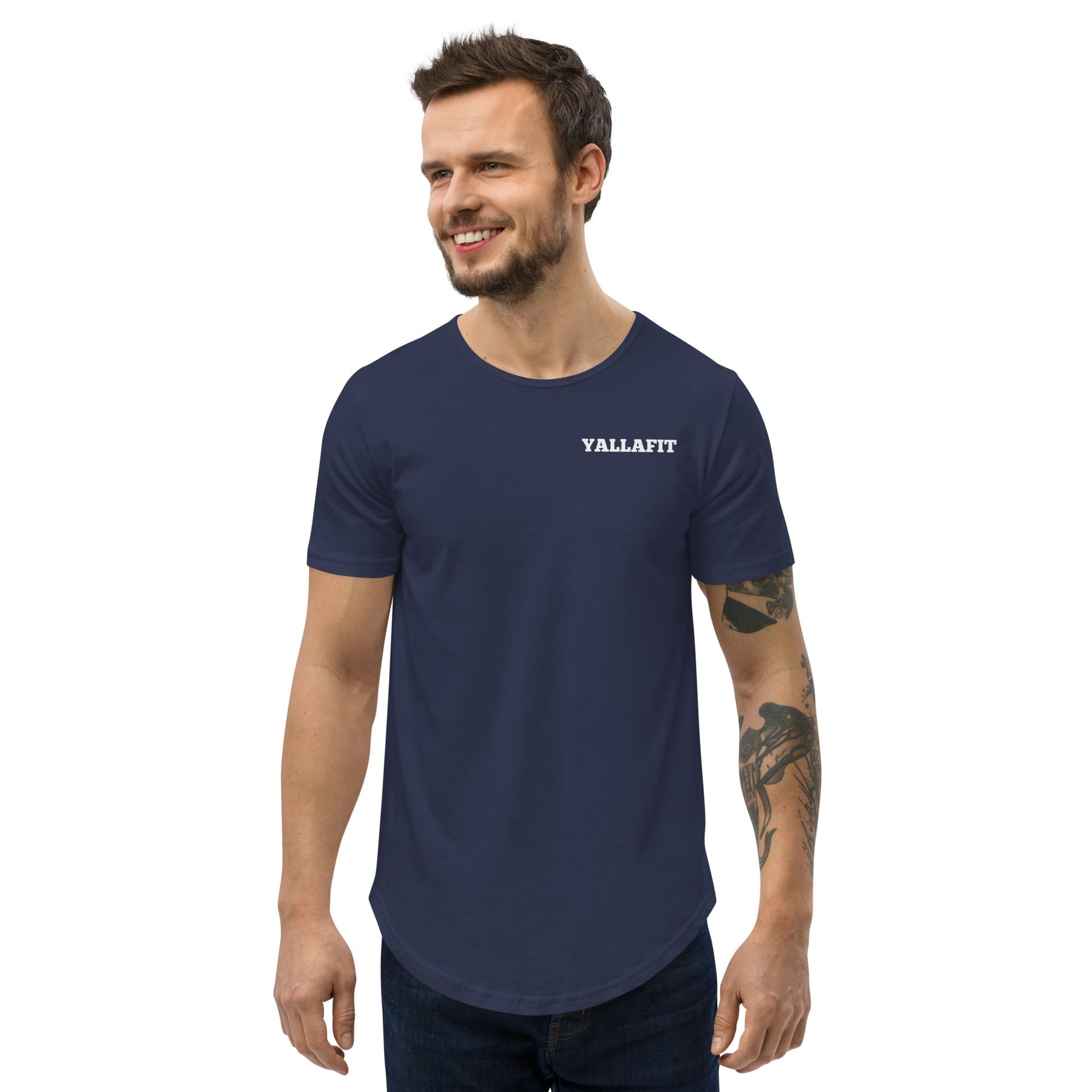 Men's Curved Hem T-Shirt - Yallafit