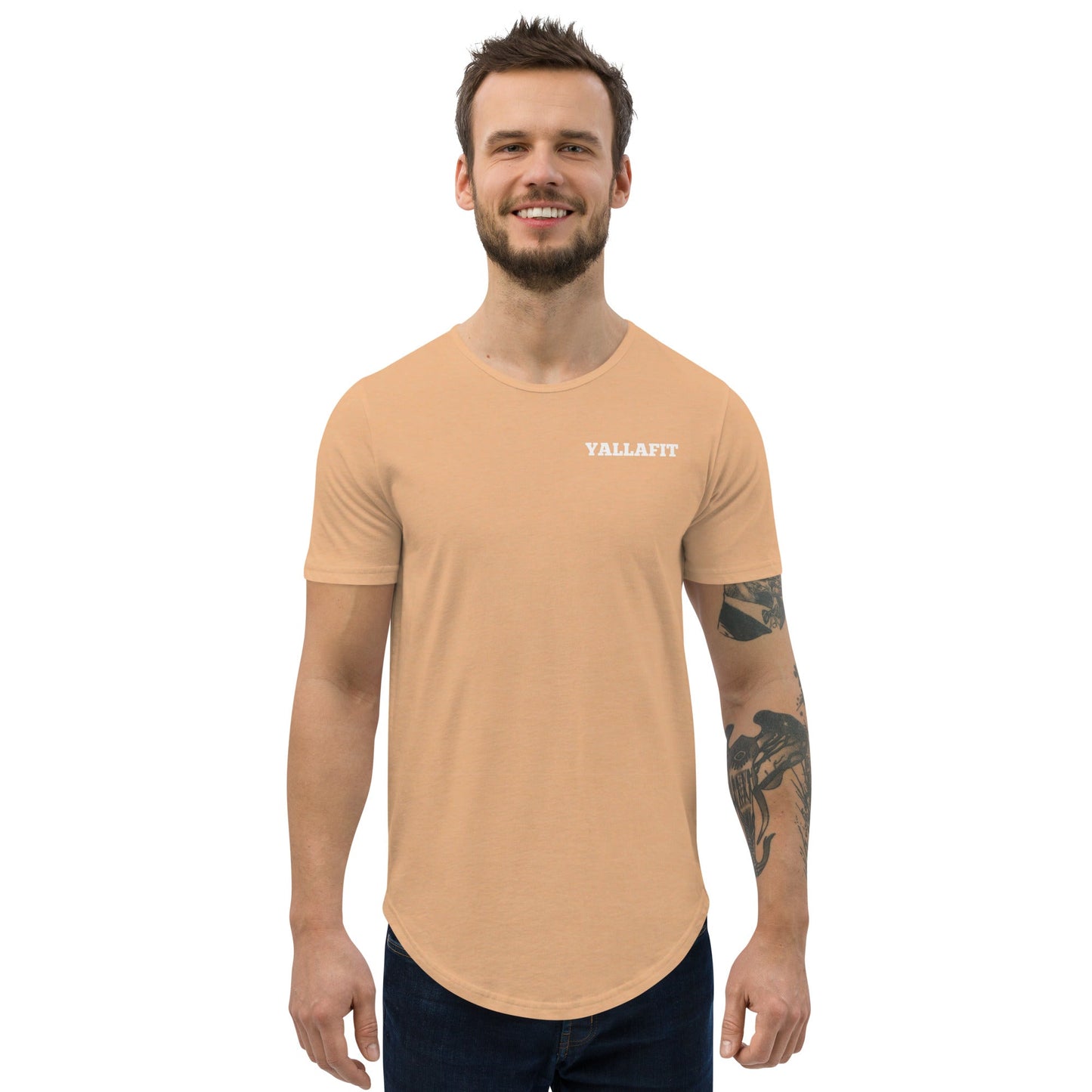 Men's Curved Hem T-Shirt - Yallafit