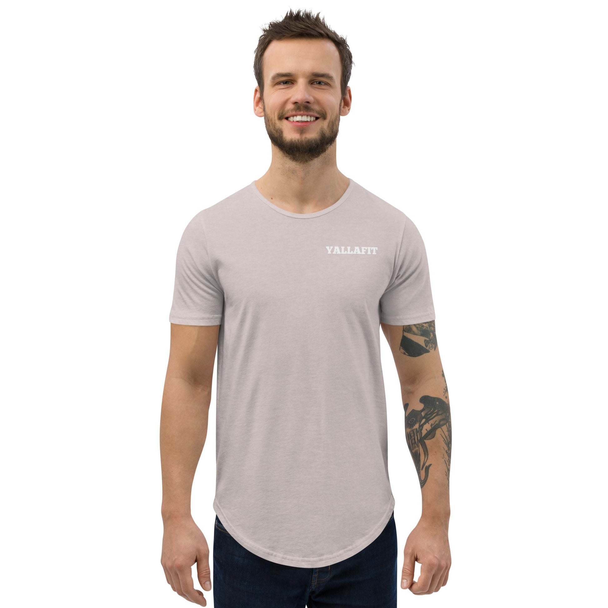 Men's Curved Hem T-Shirt - Yallafit