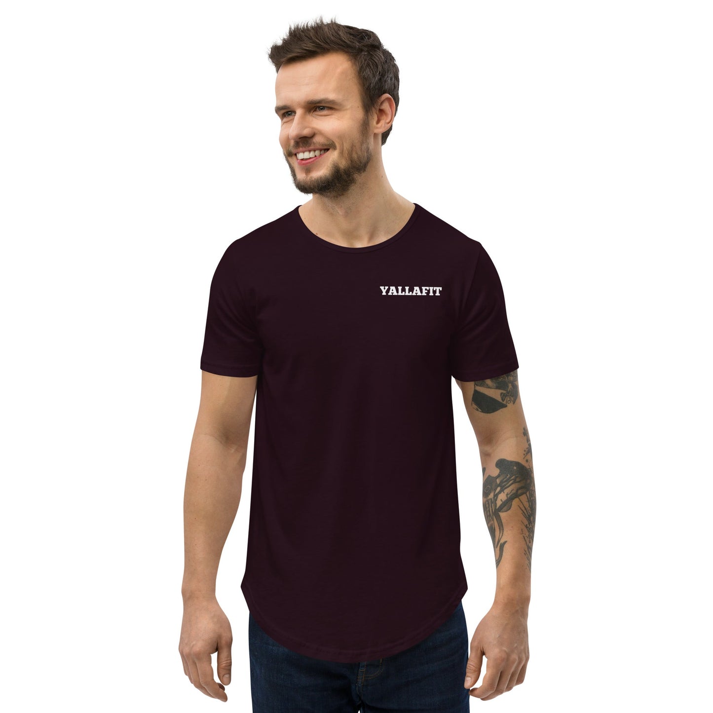 Men's Curved Hem T-Shirt - Yallafit