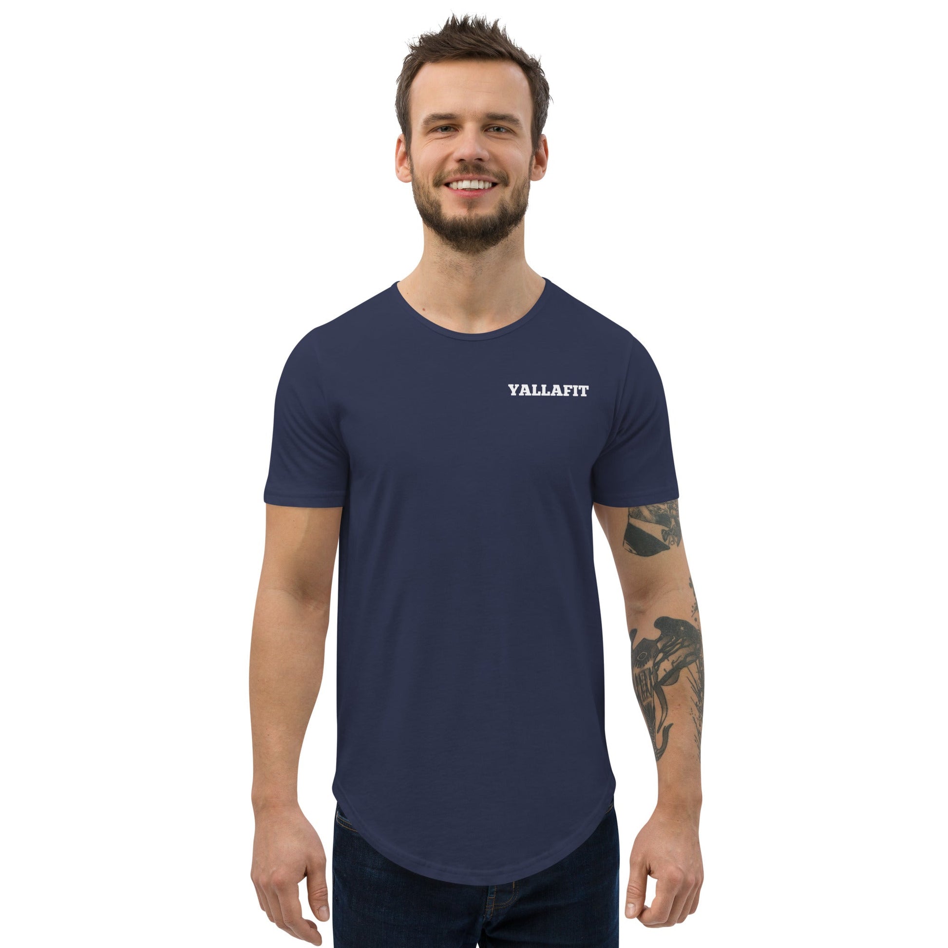 Men's Curved Hem T-Shirt - Yallafit