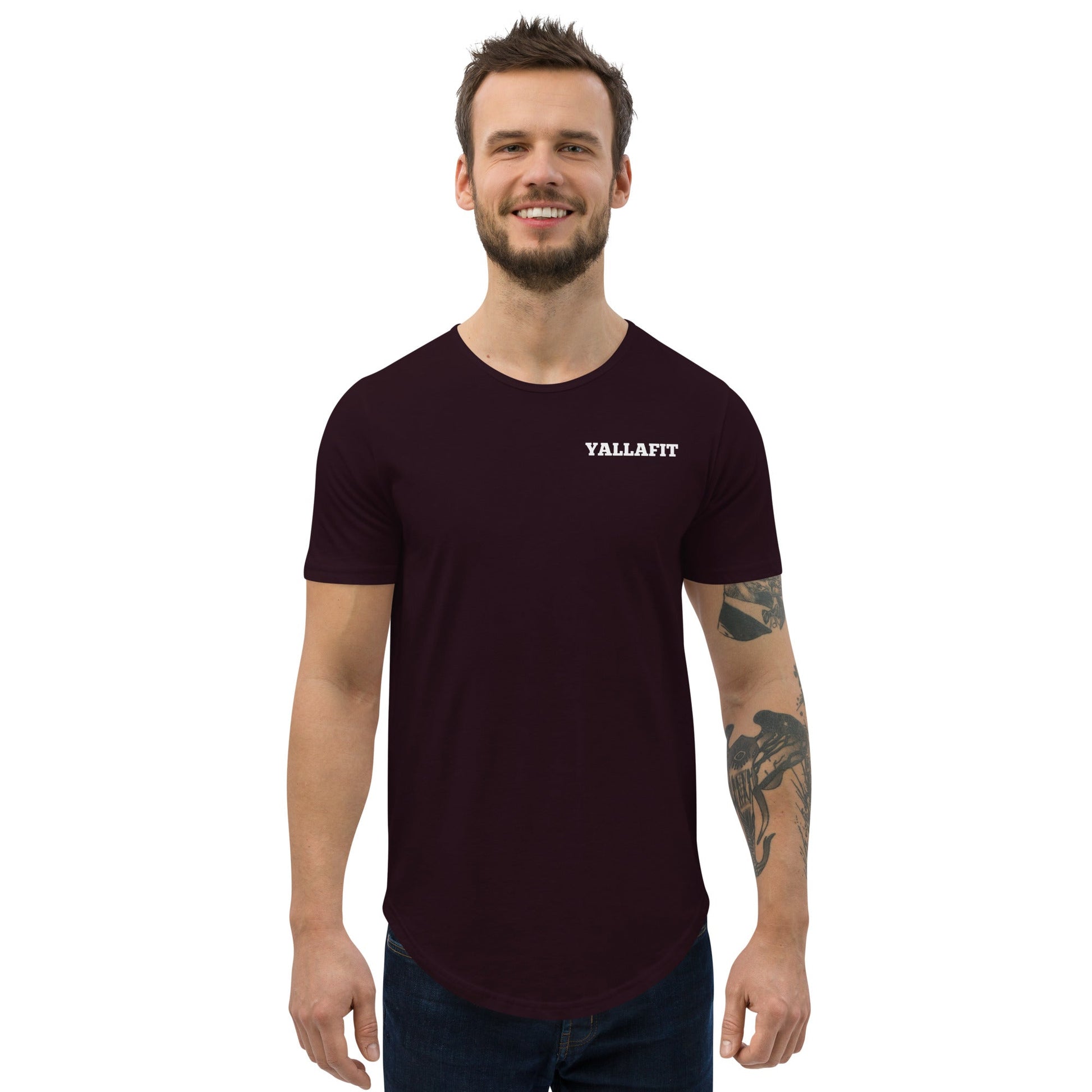 Men's Curved Hem T-Shirt - Yallafit