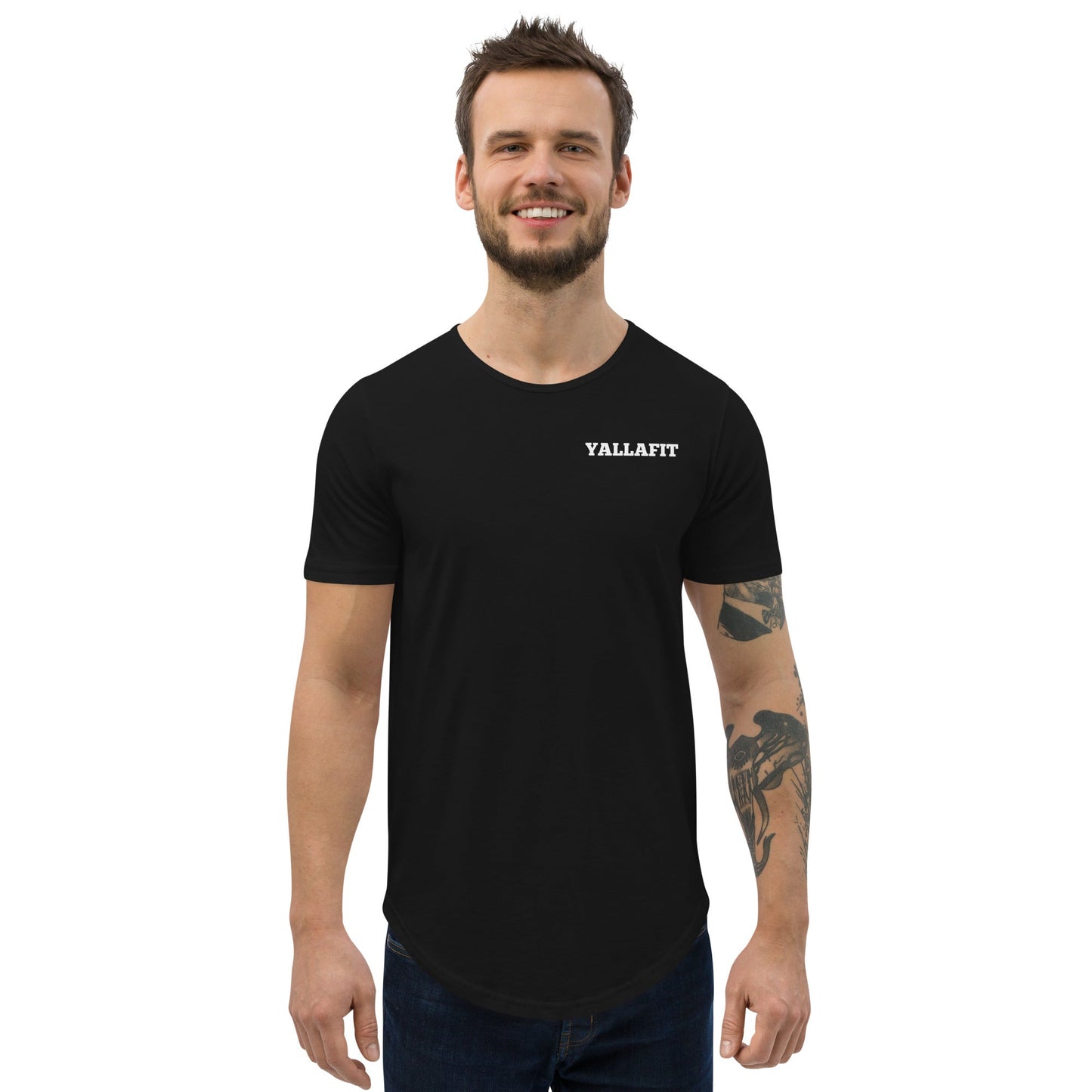 Men's Curved Hem T-Shirt - Yallafit