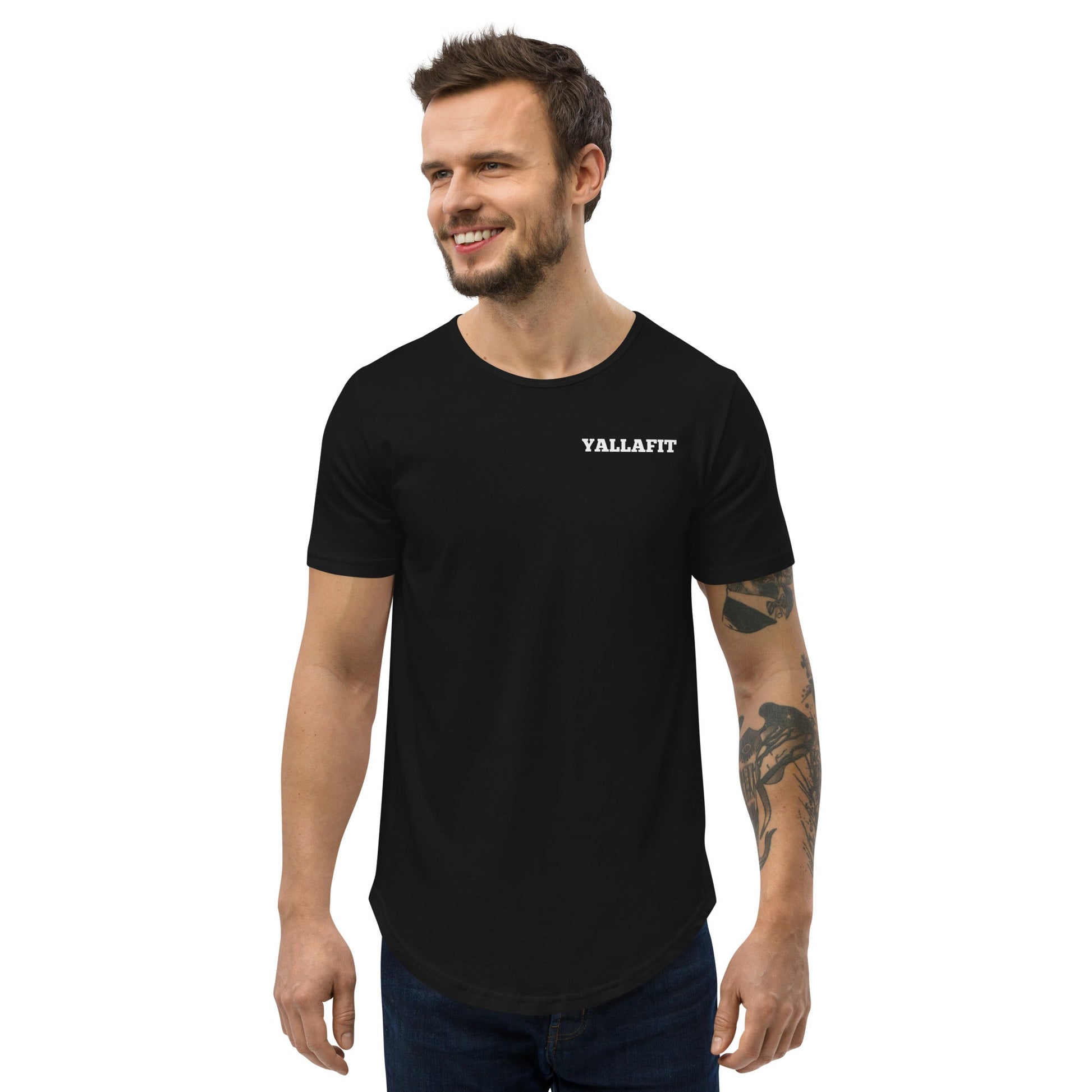 Men's Curved Hem T-Shirt - Yallafit