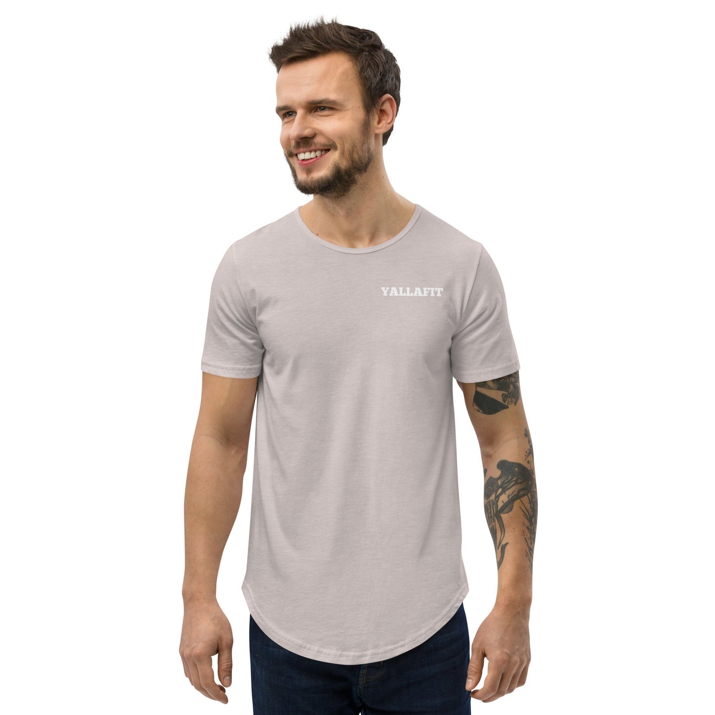 Men's Curved Hem T-Shirt - Yallafit
