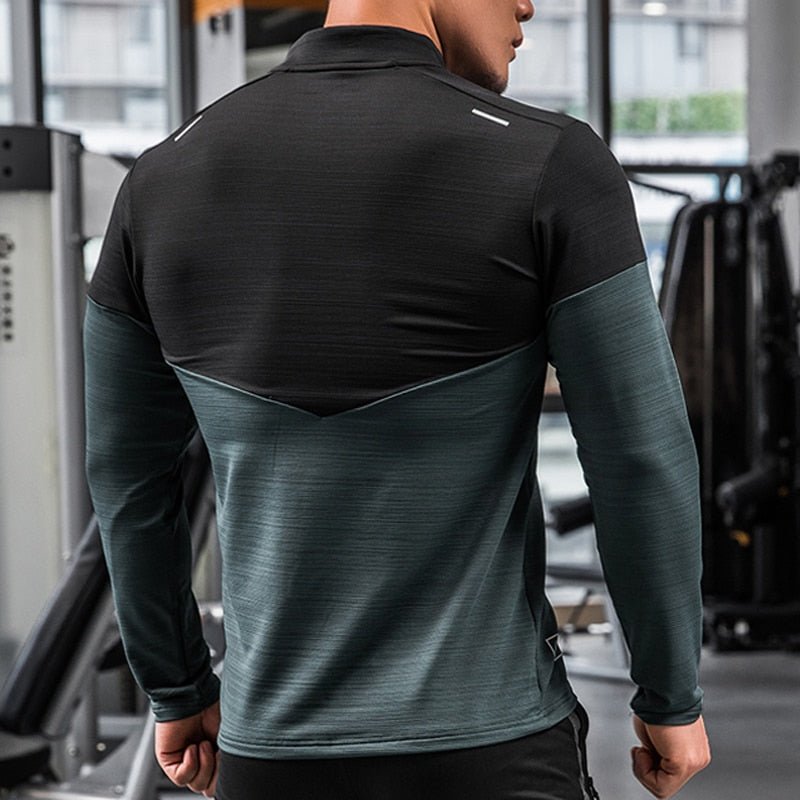 Mens Gym Compression Shirt Male Rashgard Fitness Long Sleeves Running Clothes Homme Tshirt Football Jersey Sportswear Dry Fit - Yallafit 0