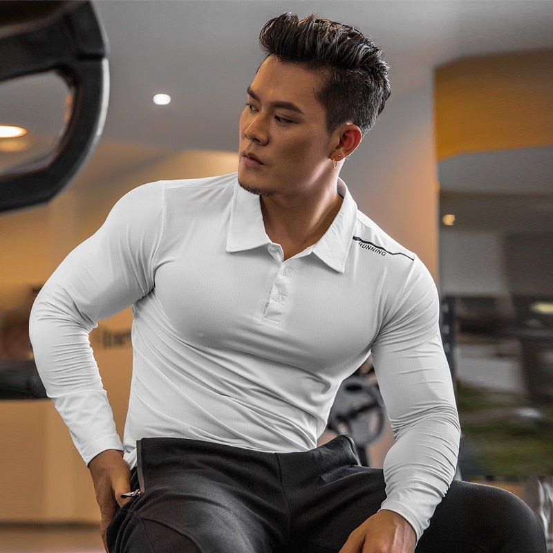 Mens Gym Compression Shirt Male Rashgard Fitness Long Sleeves Running Clothes Homme Tshirt Football Jersey Sportswear Dry Fit - Yallafit 0