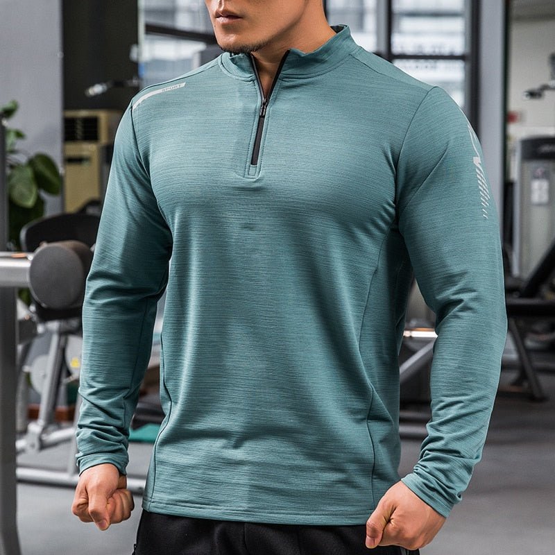 Mens Gym Compression Shirt Male Rashgard Fitness Long Sleeves Running Clothes Homme Tshirt Football Jersey Sportswear Dry Fit - Yallafit 0