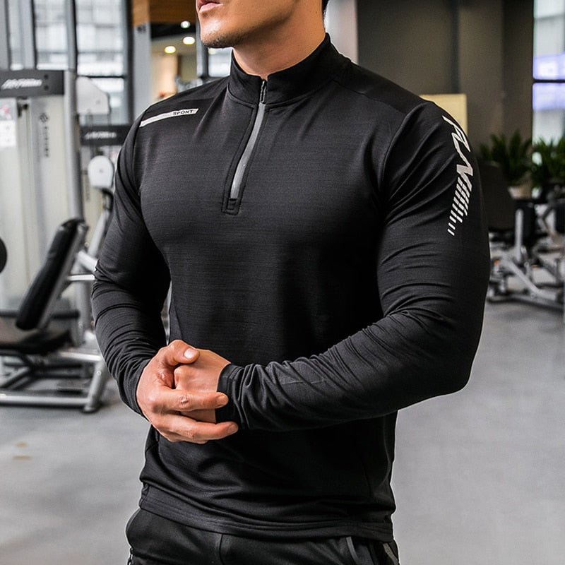 Mens Gym Compression Shirt Male Rashgard Fitness Long Sleeves Running Clothes Homme Tshirt Football Jersey Sportswear Dry Fit - Yallafit 0