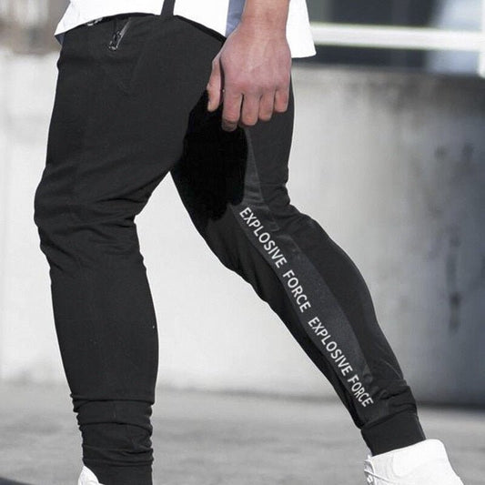 Mens Joggers Casual Pants Fitness Male Sportswear Tracksuit Bottoms Skinny Sweatpants Trousers Black Gyms Joggers Track Pants - Yallafit 0