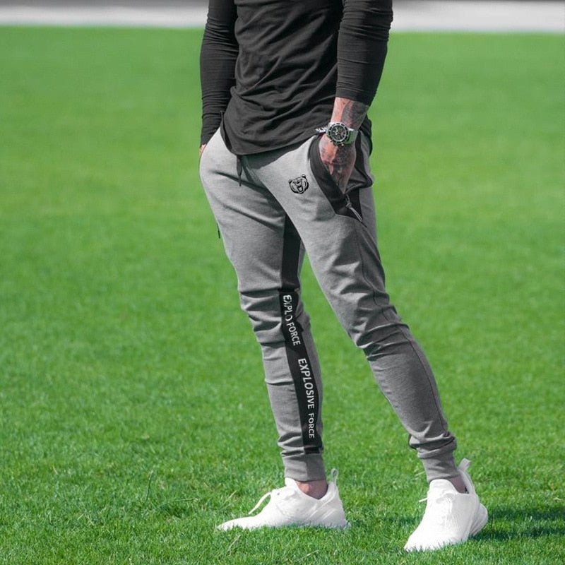 Mens Joggers Casual Pants Fitness Male Sportswear Tracksuit Bottoms Skinny Sweatpants Trousers Black Gyms Joggers Track Pants - Yallafit 0