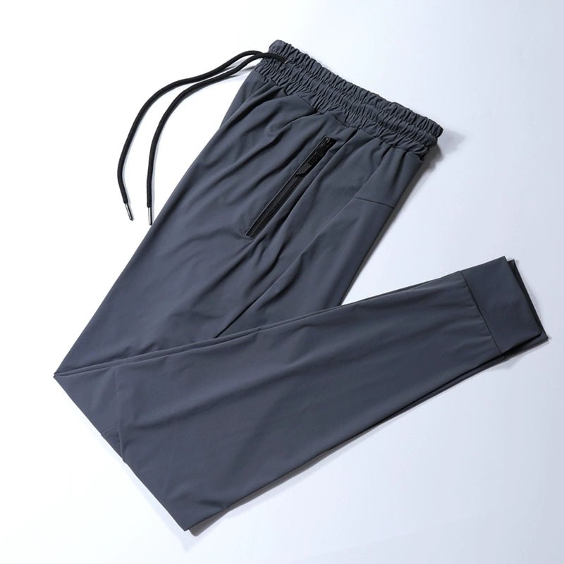 Men's Silk Ice Elastic Thin Slim Fit Sweatpants - Yallafit