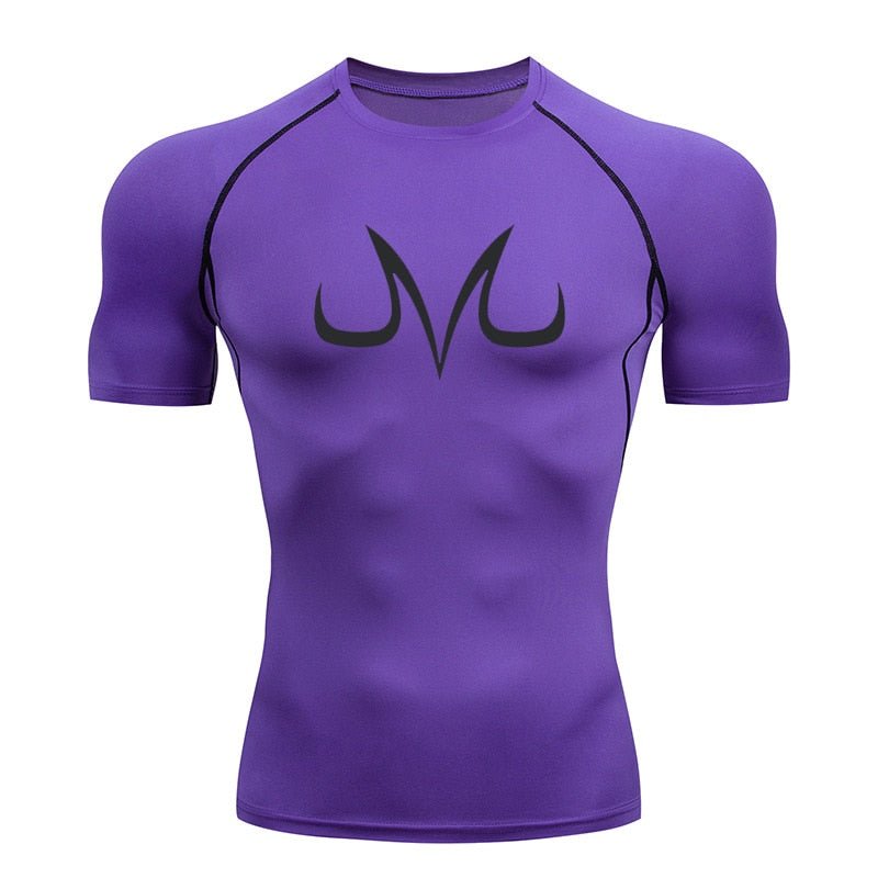 Men's Sports Quick Dry Tshirt Anime Elements Compression Gym Tshirts Workout Fitness Undershirts Tops Tight Elastic Sportswear - Yallafit