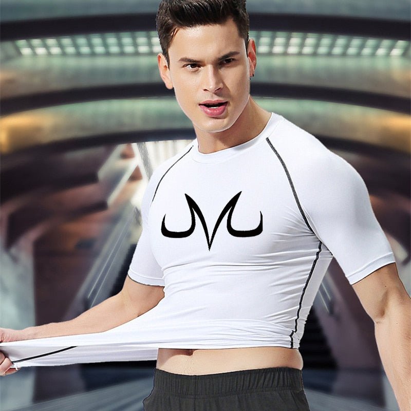 Men's Sports Quick Dry Tshirt Anime Elements Compression Gym Tshirts Workout Fitness Undershirts Tops Tight Elastic Sportswear - Yallafit