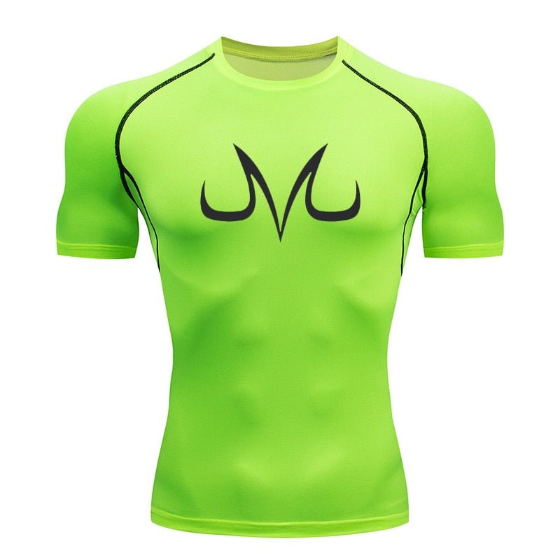 Men's Sports Quick Dry Tshirt Anime Elements Compression Gym Tshirts Workout Fitness Undershirts Tops Tight Elastic Sportswear - Yallafit
