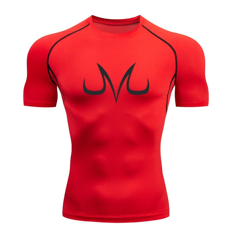 Men's Sports Quick Dry Tshirt Anime Elements Compression Gym Tshirts Workout Fitness Undershirts Tops Tight Elastic Sportswear - Yallafit