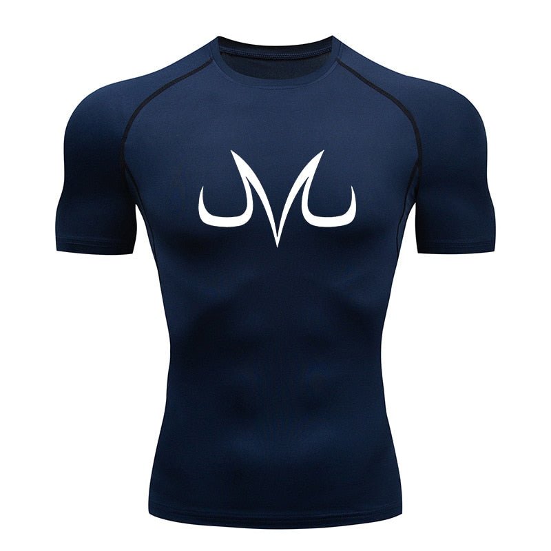 Men's Sports Quick Dry Tshirt Anime Elements Compression Gym Tshirts Workout Fitness Undershirts Tops Tight Elastic Sportswear - Yallafit