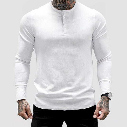 Mens Summer gyms Workout Fitness T-shirt Bodybuilding Slim Shirts printed O-neck Long sleeves cotton Tee Tops clothing - Yallafit 0