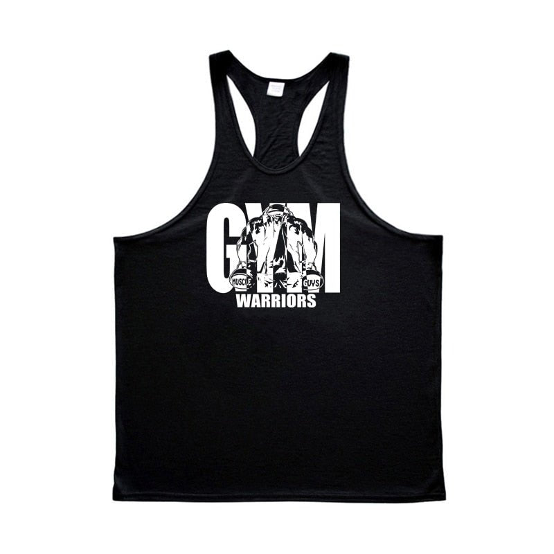 Mens Tank Top Gym Stringer Singlets Fitness Clothing Workout Cotton Sleeveless Shirt Summer Undershirt Vest Male - Yallafit