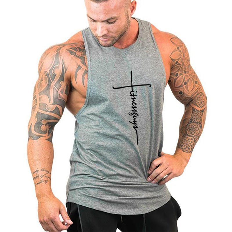 Mens tank tops shirt gym tank top fitness clothing vest sleeveless cotton man canotte bodybuilding ropa hombre man clothes wear - Yallafit 0