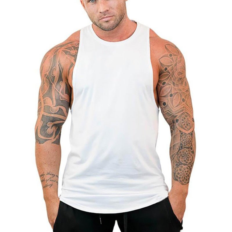 Mens tank tops shirt gym tank top fitness clothing vest sleeveless cotton man canotte bodybuilding ropa hombre man clothes wear - Yallafit 0