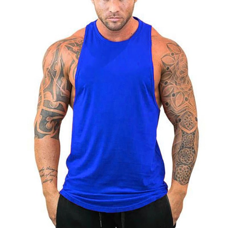 Mens tank tops shirt gym tank top fitness clothing vest sleeveless cotton man canotte bodybuilding ropa hombre man clothes wear - Yallafit 0