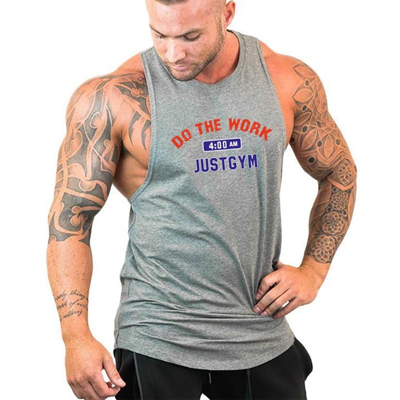 Mens tank tops shirt gym tank top fitness clothing vest sleeveless cotton man canotte bodybuilding ropa hombre man clothes wear - Yallafit 0