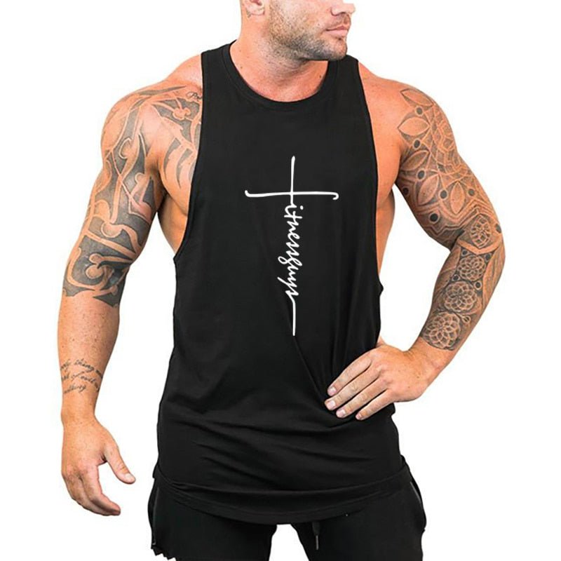 Mens tank tops shirt gym tank top fitness clothing vest sleeveless cotton man canotte bodybuilding ropa hombre man clothes wear - Yallafit 0