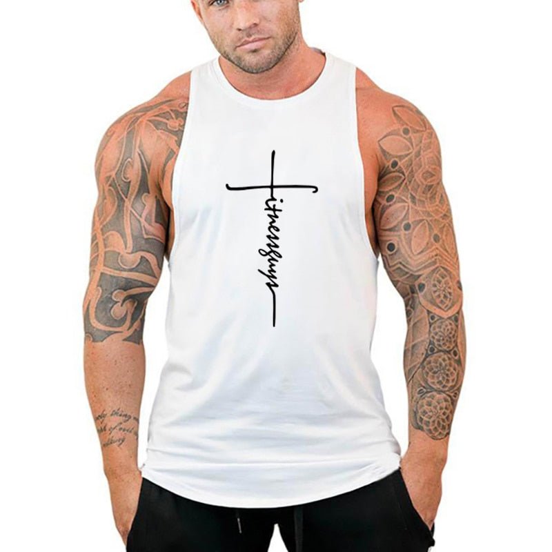 Mens tank tops shirt gym tank top fitness clothing vest sleeveless cotton man canotte bodybuilding ropa hombre man clothes wear - Yallafit 0