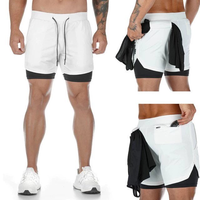 Men's Workout Sport Shorts Male Gym Fitness Beach Pant Quick-Dry Shorts - Yallafit