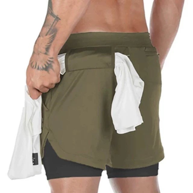 Men's Workout Sport Shorts Male Gym Fitness Beach Pant Quick-Dry Shorts - Yallafit