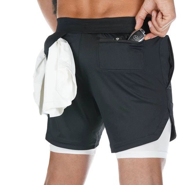 Men's Workout Sport Shorts Male Gym Fitness Beach Pant Quick-Dry Shorts - Yallafit