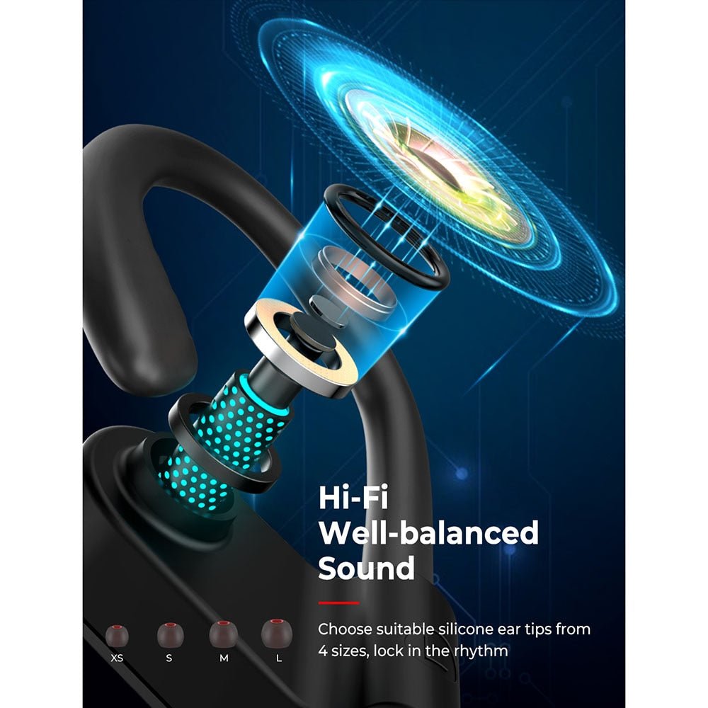 Mpow Flame 2 Bluetooth Earphones IPX7 Waterproof Wireless Sports Earbuds w/ CVC6.0 Noise Cancelling Mic Headphone for Sports Gym - Yallafit 0