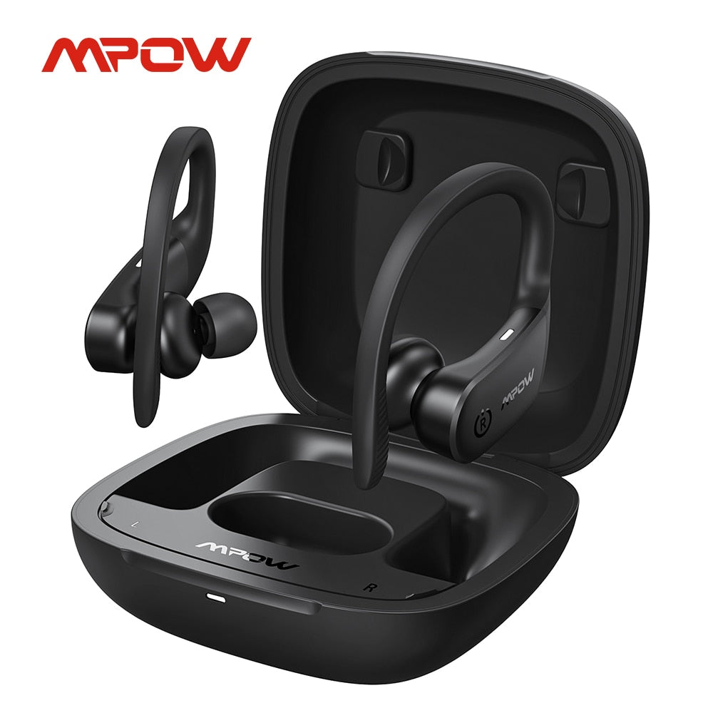 Mpow Flame Lite Wireless Bluetooth Earphones with IPX7 Waterproof 30H Playtime Bass Earhook Earphone for Gym Smartphone Earbuds - Yallafit 0