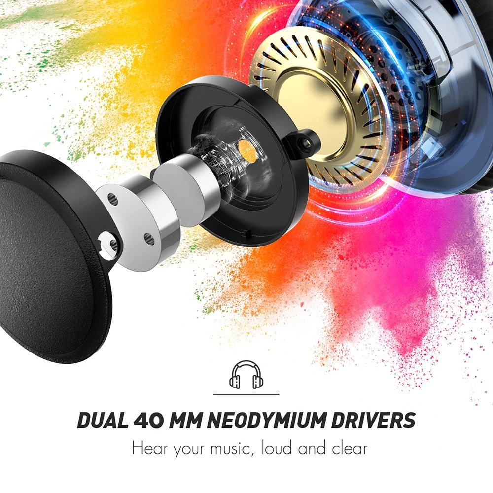 Mpow H7 Wireless/Wired Headphones Bluetooth Headset with Microphone For Tablet TV PC Mobile phones With Soft Protein Earpads - Yallafit