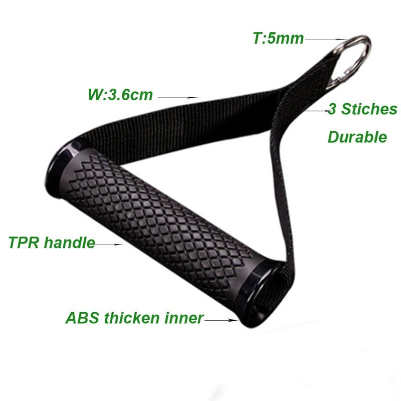 Multifunction Gym Resistance Bands Handles Anti-slip Grip Strong Nylon Webbing Fitness Grip Puller Handle Gantry Accessories - Yallafit 0