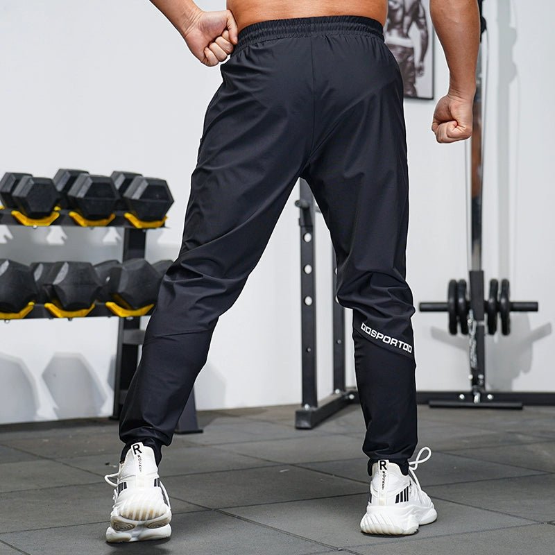 Muscle Men's Elastic Quick-Dry Ice Silk Ankle-Tied Fitness Trousers - Yallafit