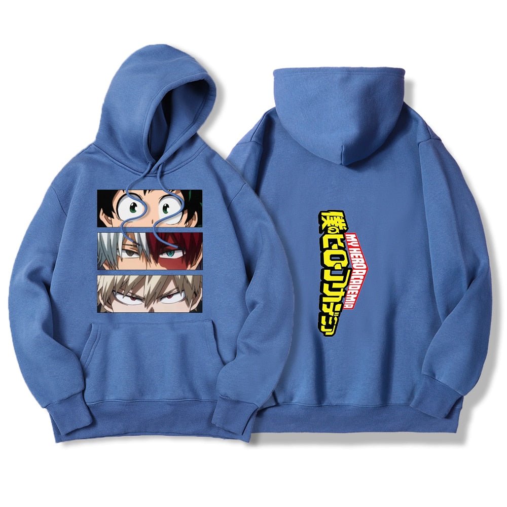 My Hero Academia Characters Hoodies Men Autumn Winter Hooded Sweatshirts Loose Sportswear New Fleece Pullovers Clothing Man - Yallafit
